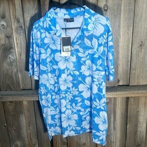 Men’s Yatta Golf Hibiscus Kahakai Polu Polo Size Large